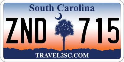 SC license plate ZND715