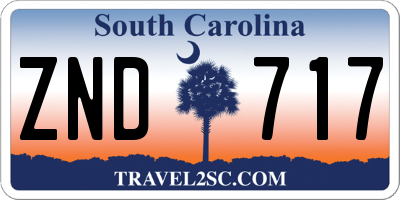 SC license plate ZND717