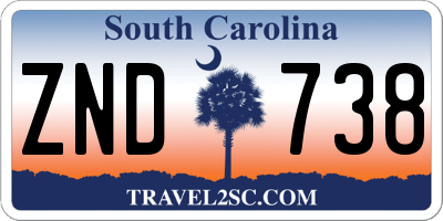 SC license plate ZND738