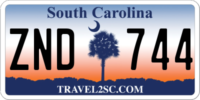 SC license plate ZND744