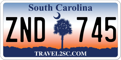SC license plate ZND745
