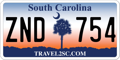 SC license plate ZND754