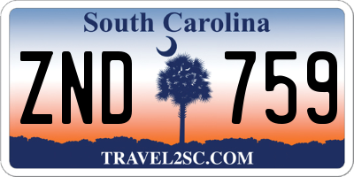SC license plate ZND759