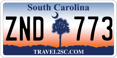 SC license plate ZND773