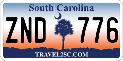 SC license plate ZND776