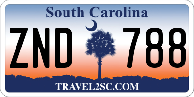 SC license plate ZND788