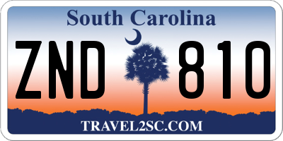 SC license plate ZND810