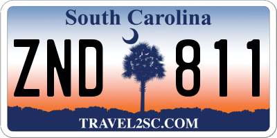 SC license plate ZND811