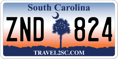 SC license plate ZND824