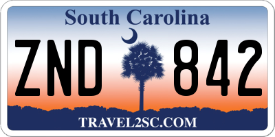 SC license plate ZND842