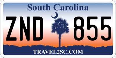 SC license plate ZND855