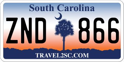 SC license plate ZND866