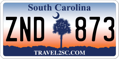 SC license plate ZND873