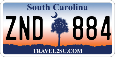 SC license plate ZND884