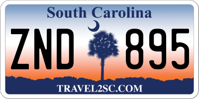 SC license plate ZND895