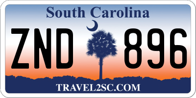 SC license plate ZND896