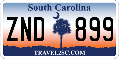 SC license plate ZND899