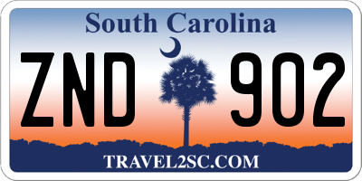 SC license plate ZND902