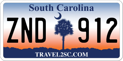SC license plate ZND912