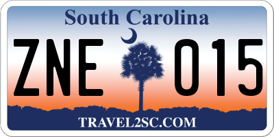 SC license plate ZNE015