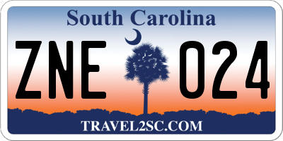 SC license plate ZNE024