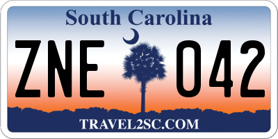 SC license plate ZNE042
