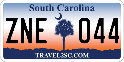 SC license plate ZNE044