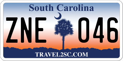 SC license plate ZNE046