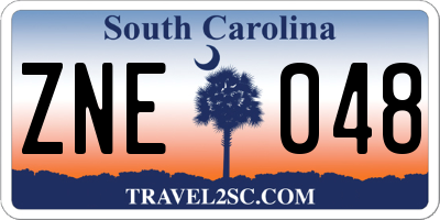 SC license plate ZNE048