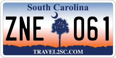 SC license plate ZNE061