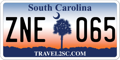SC license plate ZNE065