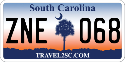 SC license plate ZNE068