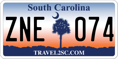 SC license plate ZNE074