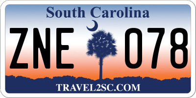 SC license plate ZNE078