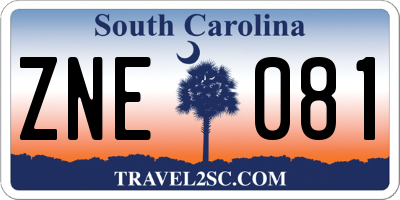 SC license plate ZNE081