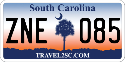 SC license plate ZNE085
