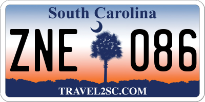 SC license plate ZNE086