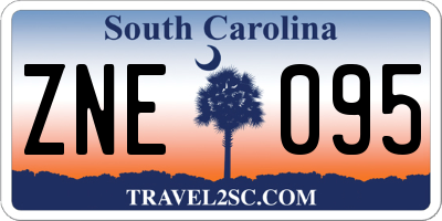 SC license plate ZNE095