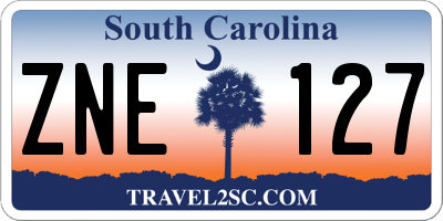 SC license plate ZNE127