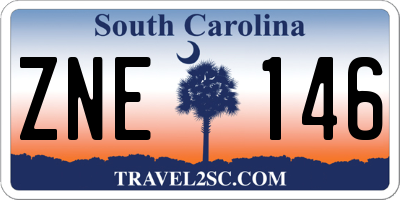 SC license plate ZNE146