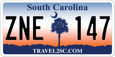 SC license plate ZNE147
