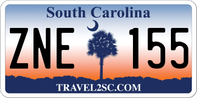SC license plate ZNE155