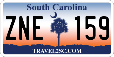 SC license plate ZNE159