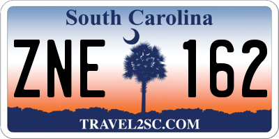 SC license plate ZNE162