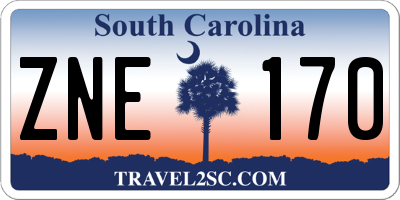SC license plate ZNE170