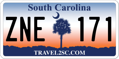 SC license plate ZNE171