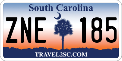 SC license plate ZNE185