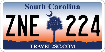SC license plate ZNE224