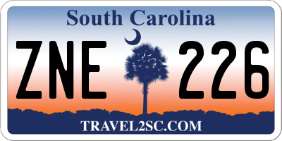 SC license plate ZNE226