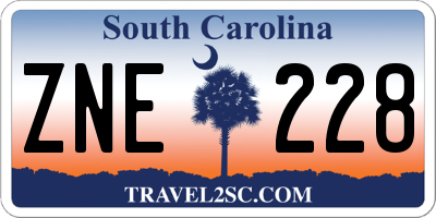 SC license plate ZNE228